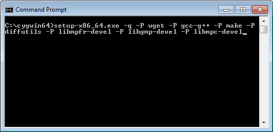 cygwin installation keep